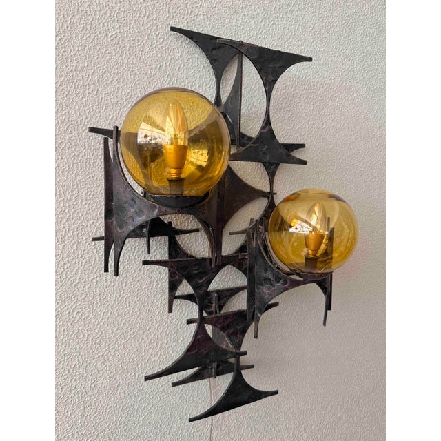 Brutalist Sconce by Marc Weinstein, 1960s For Sale - Image 13 of 18