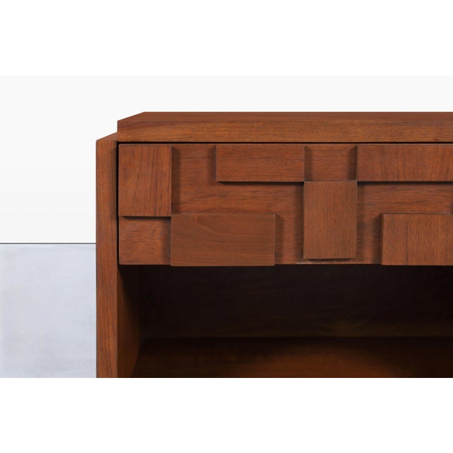 1950s Pair Vintage Brutalist “Staccato” Nightstands by Lane For Sale In Los Angeles - Image 6 of 12