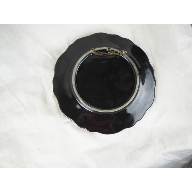 1950s French Vallauris Majolica Trompe l'Oeil Fish Decorative Wall Plate For Sale - Image 4 of 10