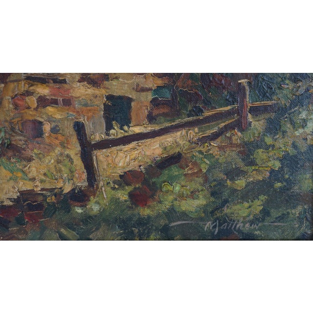 Mid Century California Gold Rush Landscape, Amador City by John B Matthew For Sale - Image 4 of 5