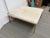 2010s Modern Square Cowhide Ottoman + Brass Frame For Sale - Image 5 of 12
