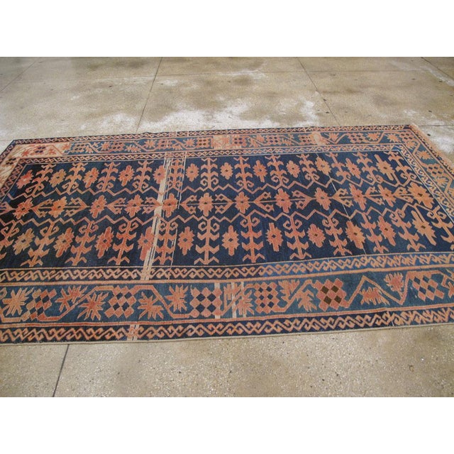 Textile Galerie Shabab Collection Early 20th Century East Turkestan Kirghiz Rug For Sale - Image 7 of 10