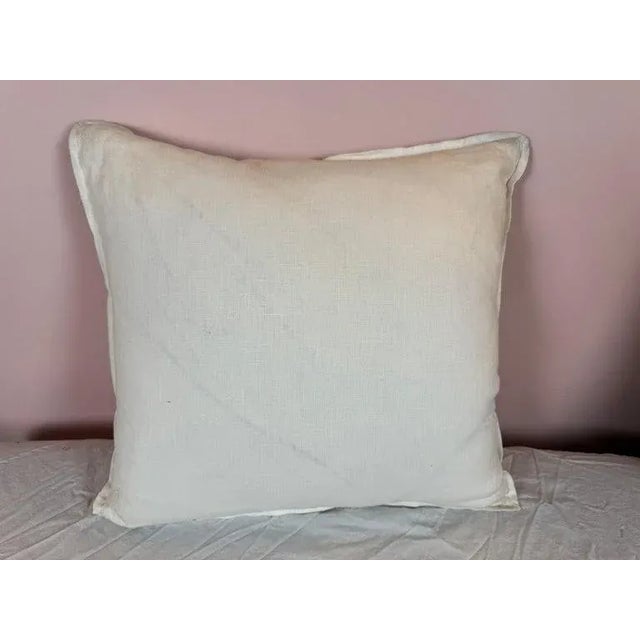 Neoclassical Fortuny Textile Pillow by Mariano Fortuny, Cotton & Linen, Italy For Sale - Image 3 of 7