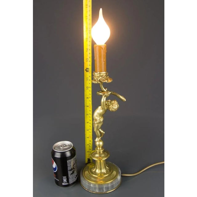 Bronze and Marble Cherub Table Lamp, 1920s For Sale - Image 17 of 18