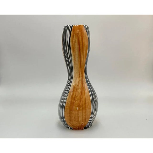 Mid-Century No 244 Faience Vase by Wit Płażewski, 1960s, in Very Good conditions. Designed 1960 to 1969 This piece has an...