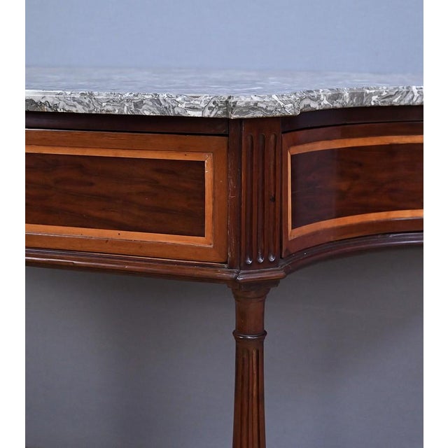 Late 18th Century Louis XVI Mahogany and Marble Console Table For Sale - Image 9 of 18