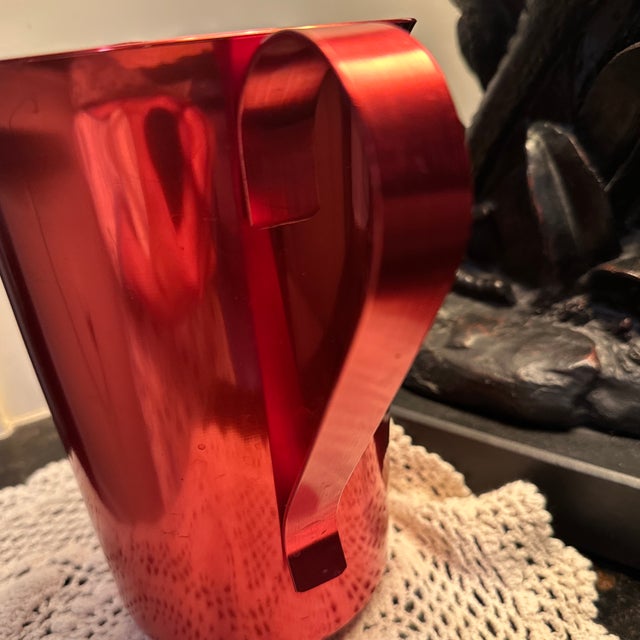 American Mid-Century Vintage Color Craft Aluminum Pitcher For Sale - Image 3 of 12