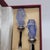Late 20th Century Hans Turnwald Marine Life Seahorse Spreader and Food Pick Set Silver Plated Blue With Box For Sale - Image 4 of 5