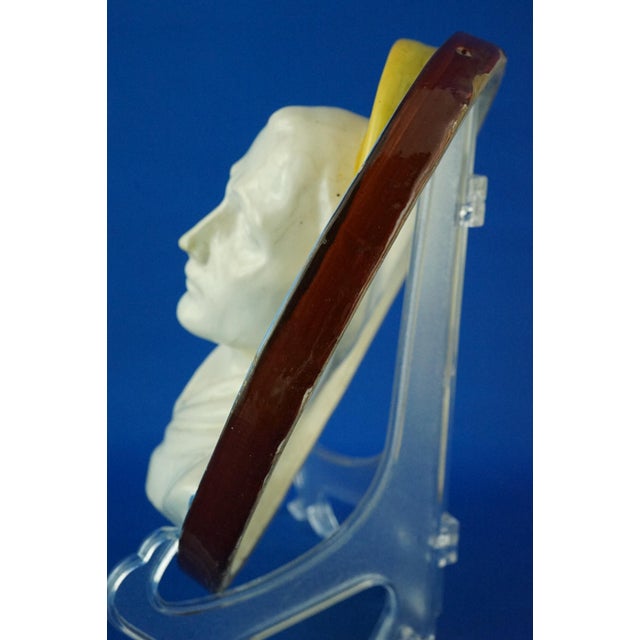 1930s Ceramic Sculpture Medallion Plaque of Saint Francis, 1930s For Sale - Image 5 of 18