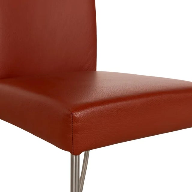 Modern Penthouse Chairs in Brown Leather from Contur, Set of 6 For Sale - Image 3 of 9