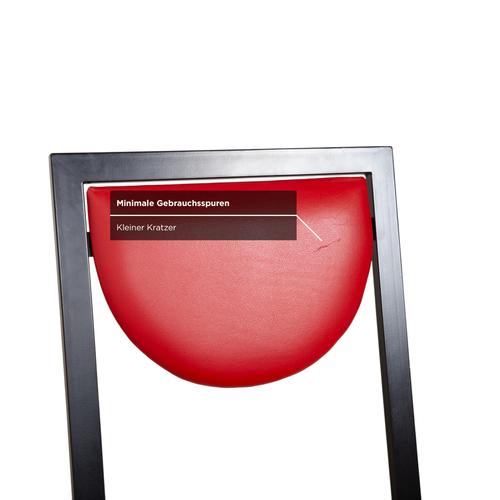 Sinus and Cosinus Chairs in Blue and Red Leather from KFF, Set of 6 For Sale - Image 13 of 18