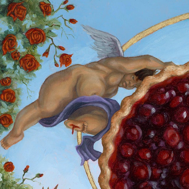 Contemporary "The Adoration of the Cherry Tart" Original by Ariel Williams From the Alice in Wonderland Collection For Sale - Image 3 of 4