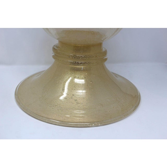 Traditional Gold Infused Art Glass Centerpiece For Sale - Image 3 of 5