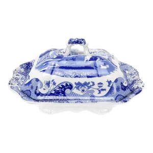 Spode Blue Italian Covered Vegetable Dish 12"