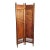 Victorian-Style Antique 2-Panel Wooden Room Divider Screen, Hand-Painted Leaf Design For Sale
