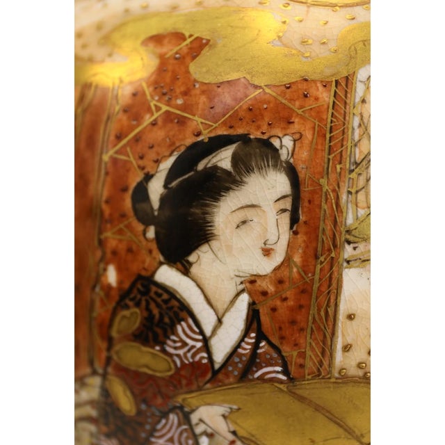 Large Japanese Satsuma Table Lamps in Gilt Bronze Ormolu Mounts, Meiji Period c.1880 by Unknown for Unknown, Set of 2 For Sale - Image 18 of 18