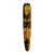 40" Hand-Carved Indonesian Wood Wall Mask - Elongated Balinese Tribal Foil-Accent Sculpture (39.5") For Sale