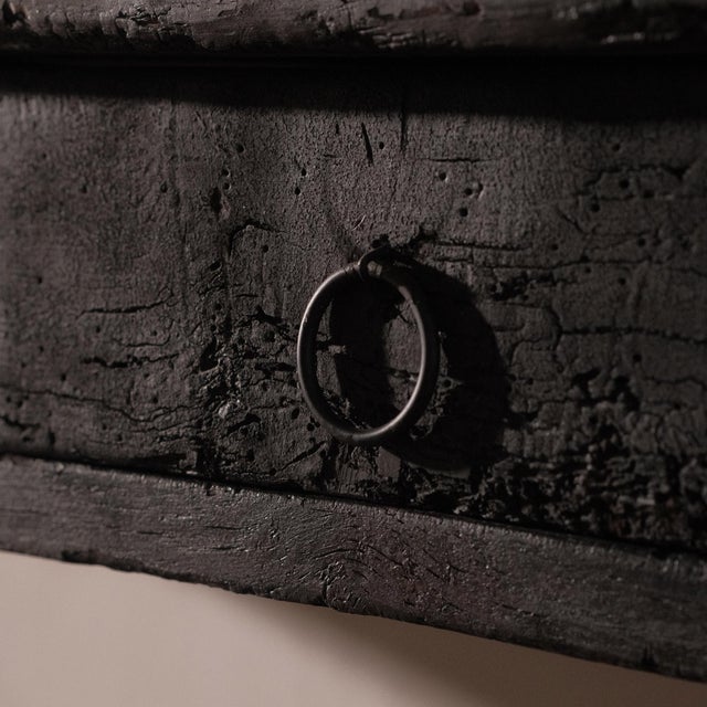 Console Table with Shou Sugi Ban Finish, 1960s For Sale - Image 3 of 11