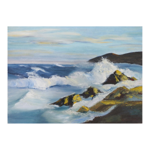 Mid 20th Century Rocky Seascape Painting