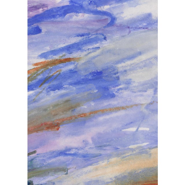 Blue "Lapus Lake", Abstract in Blue by Molly Frances - 50" X 40" For Sale - Image 8 of 8