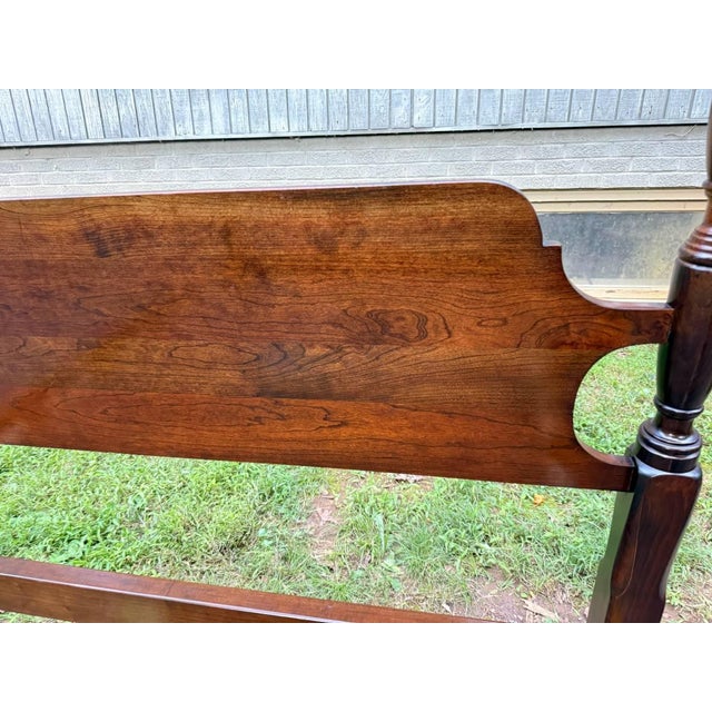 Brown Vintage Stickley Federal Style 4 Poster Queen Size Bed Frame For Sale - Image 8 of 18