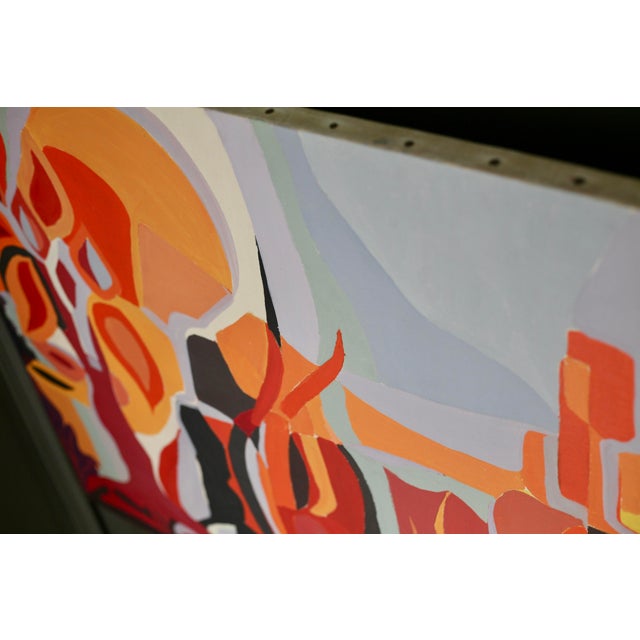 Psychedelic Composition, 1970s, Canvas Painting, in Very Good conditions. Designed 1970 to 1979