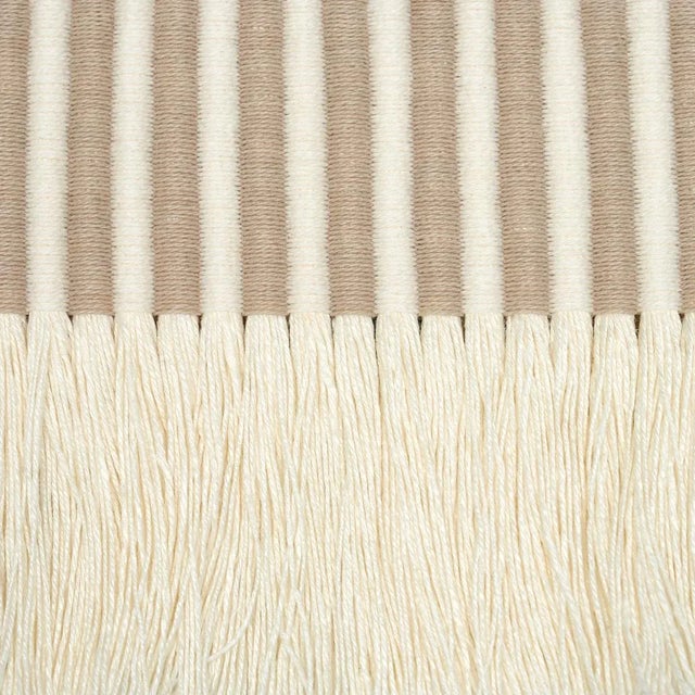 Contemporary Sample - Schumacher Graphic Fringe in Ivory For Sale - Image 3 of 5