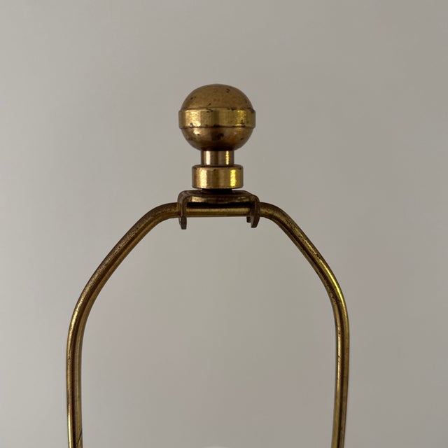 Vintage Chapman Bronze and Black Enamel Porcelain Table Lamp For Sale - Image 9 of 12