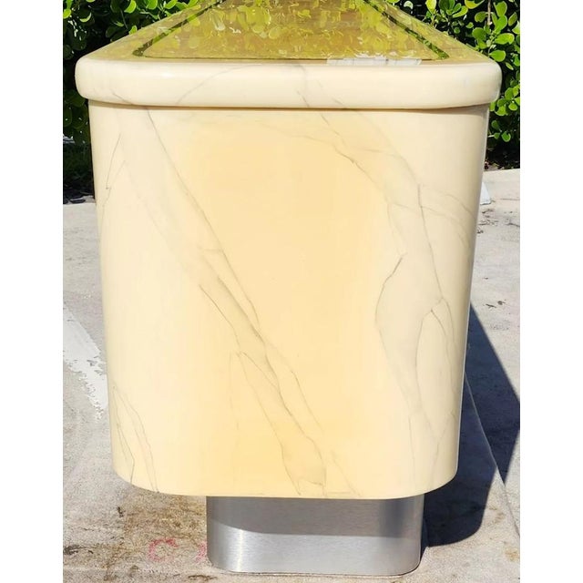 Faux Goatskin Buffet Sideboard Vintage For Sale - Image 10 of 12