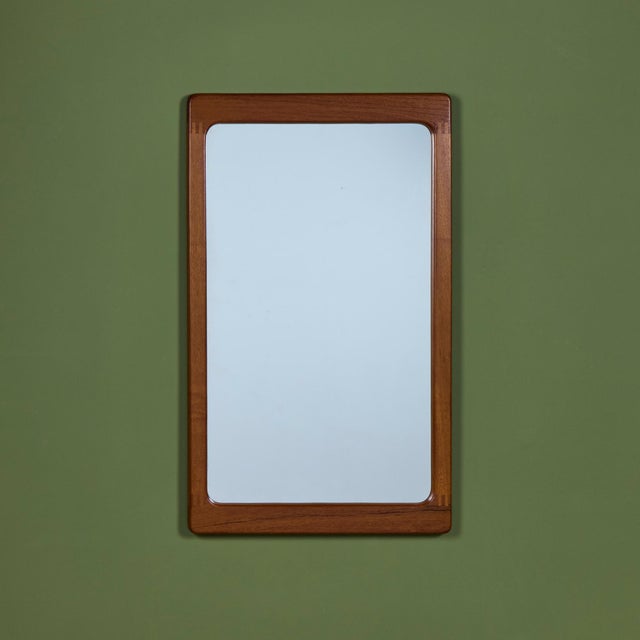 Pedersen and Hansen Teak Wall Mirror For Sale - Image 9 of 9
