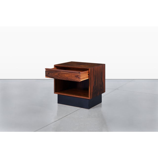Scandinavian Modern Brazilian Rosewood Nightstands by Westnofa For Sale - Image 11 of 15