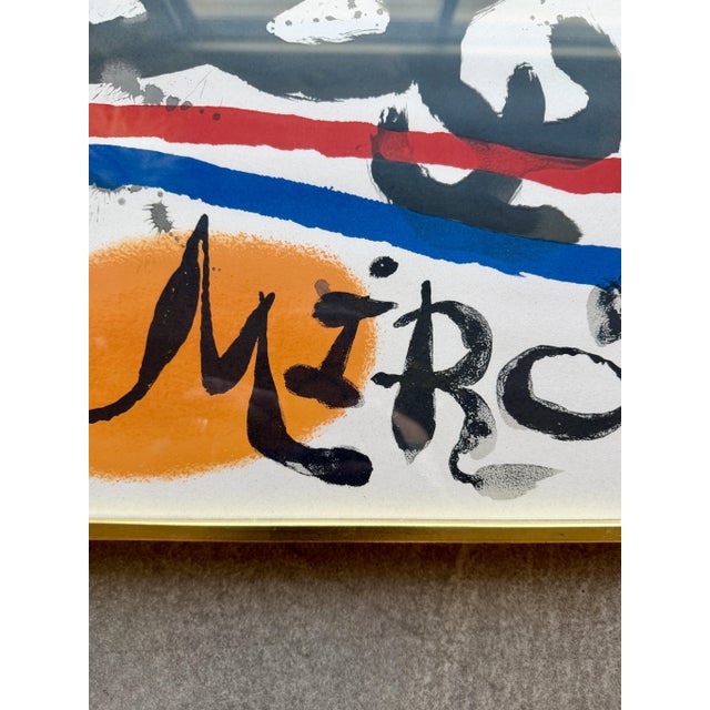 60s Miró Galerie Maeght Exhibition Lithograph Print Professional Frame For Sale In Las Vegas - Image 6 of 12