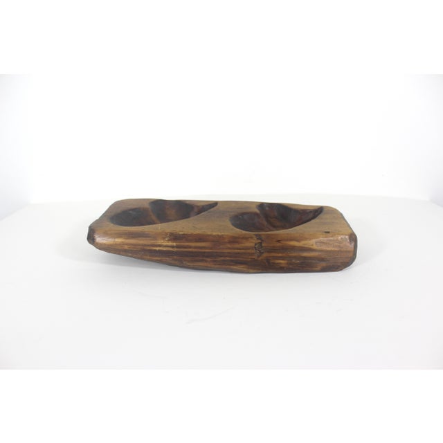 Farmhouse Antique Double Heart Carved Wood Maple Sugar Mold For Sale - Image 3 of 11