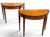 Pair of American Federal Revival Mahogany Demilune Console Tables With Satinwood Fan Inlay and Stringing, Mid-20th Century For Sale In Washington DC - Image 6 of 12