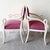 Casa Bique 1980s Postmodern Casa Bique Swan Dining Chairs | Set of 6 in Ivory & Raspberry Pink For Sale - Image 4 of 11