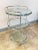 Mid 20th Century Vintage Bauhaus Round Chrome and Glass Three Tier Rolling Cocktail Bar Serving Cart For Sale - Image 5 of 5