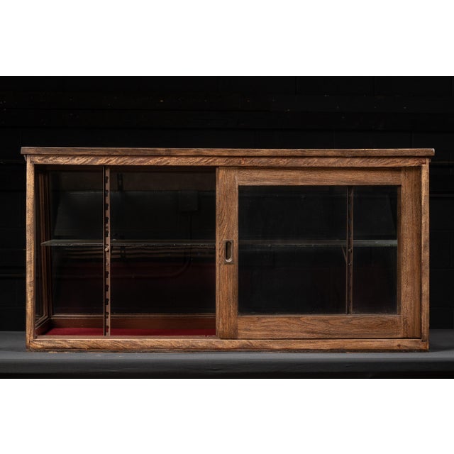 Antique Two-Tier Oak and Glass Display Case For Sale In Chicago - Image 6 of 15