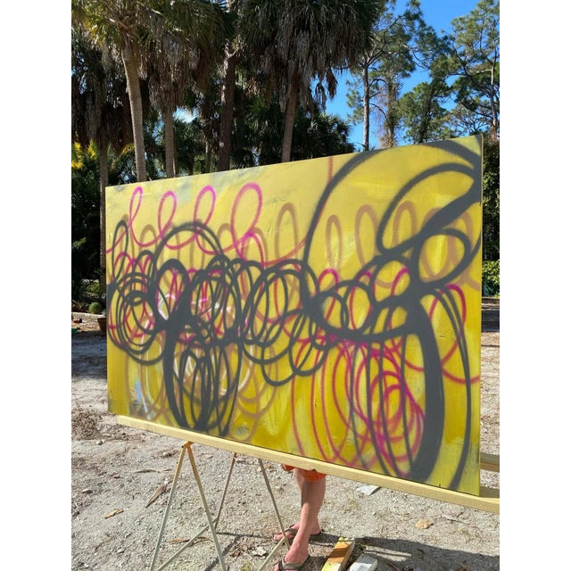 2020s Mirtha Moreno Original Oil Painting on Canvas Titled: Balaclava II 2021 For Sale - Image 5 of 7