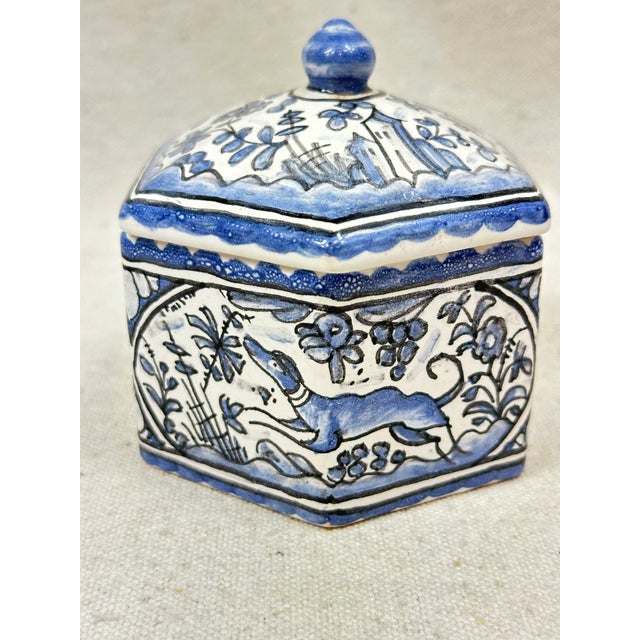 Vintage Hexagon Trinket Box For Sale - Image 9 of 11