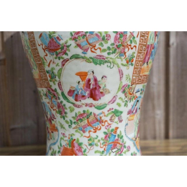 Antique Chinese Qing Dynasty Famille Rose Porcelain Vase, 1800s For Sale - Image 11 of 18