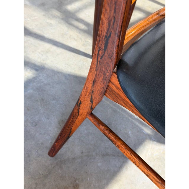 In Style of Niels Koefoed Model Lis Rosewood Dining Chairs Set of 6 Danish Mid-Century Modern 1960s For Sale - Image 12 of 12