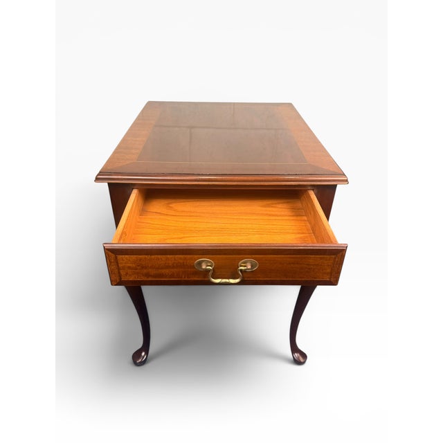Brown 1970s Pair of Councill Craftsmen Mahogany Queen Anne Lamp Tables For Sale - Image 8 of 14