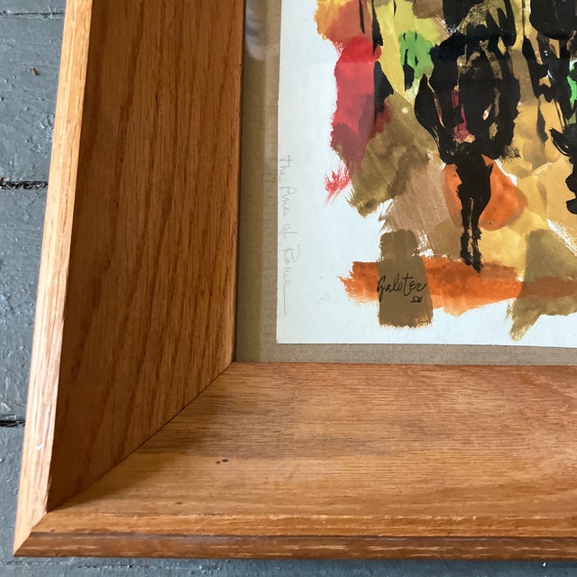 Abstract 1950’s Original Abstract Expressionist Landscape Painting “The Pines of Rome” For Sale - Image 3 of 5