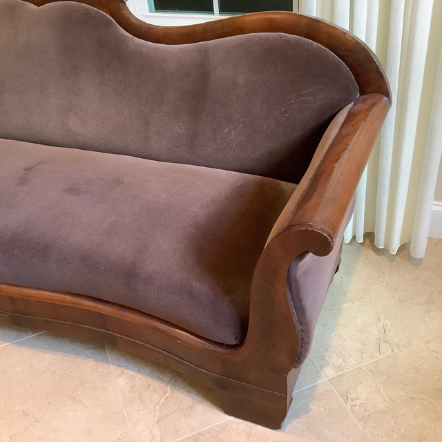 Vintage 19th Century Empire/Regency Mahogany Sofa For Sale - Image 10 of 11