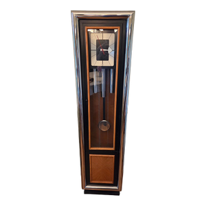 Vintage George Nelson for Howard Miller Grandfather Clock Mid Century Chrome