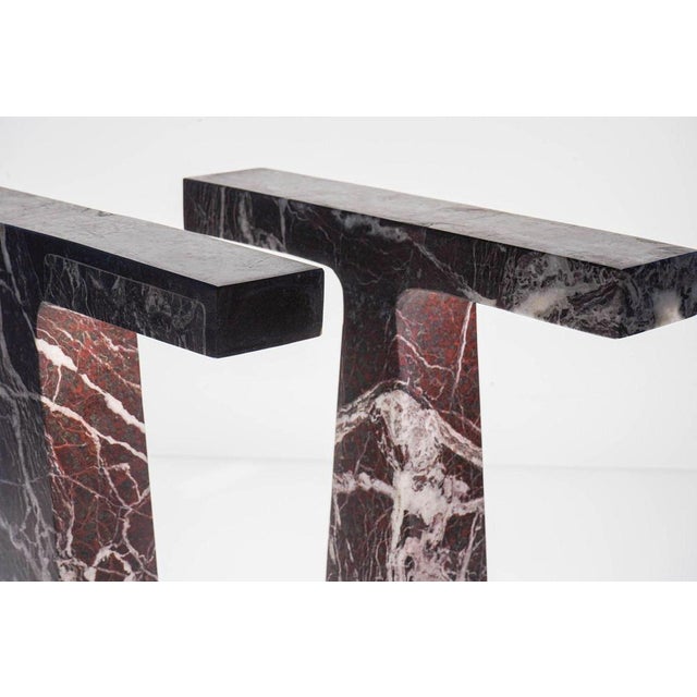 Marble Table Lamps in Rosso Levanto Marble by Silvio Piattelli, Set of 2 For Sale - Image 10 of 18