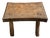 Small Wabi-Sabi Rectangular Arched Occasional Stool in Teak, 1980s For Sale
