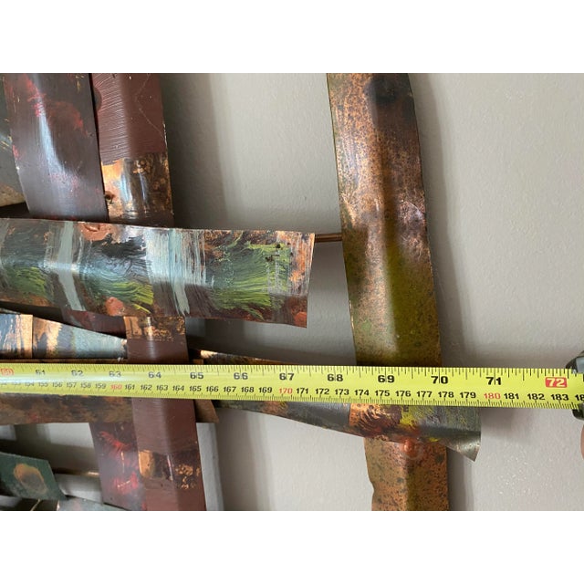 1970s Modern Metal Brutalist Wall Sculpture For Sale In Philadelphia - Image 6 of 7