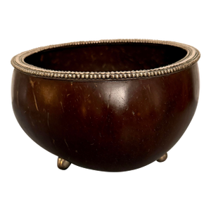 John Hardy Natural Carved Coconut Bowl With Sterling Silver Details