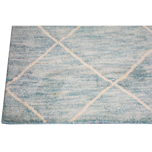 Moroccan Hand Knotted Modern Rug With Natural Color Organic Wool Soft Texture,5'7"x8'5" For Sale - Image 4 of 5